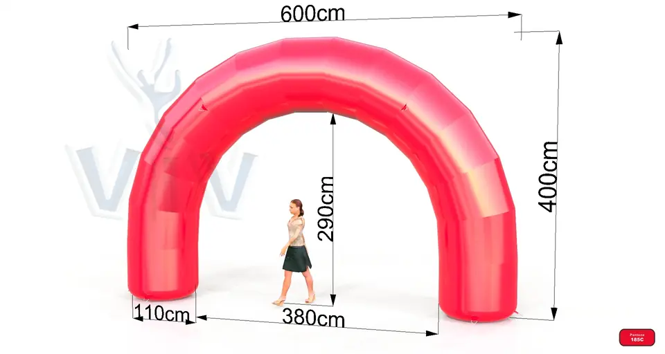 Arch gate 6 m commercial promotional inflatable gate