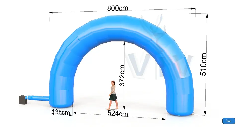 Arch gate 8 m commercial promotional inflatable gate