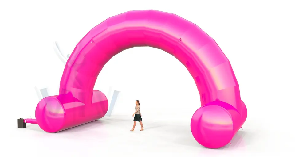 Arch gate self-standing 10 m commercial promotional inflatable gate