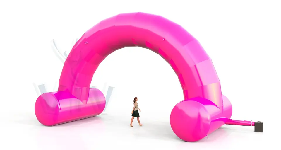 Arch gate self-standing 10 m commercial promotional inflatable gate
