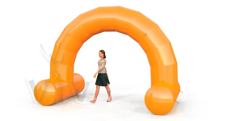 Arch gate self-standing 4 m commercial promotional inflatable gate