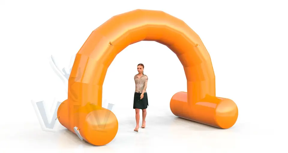 Arch gate self-standing 4 m commercial promotional inflatable gate