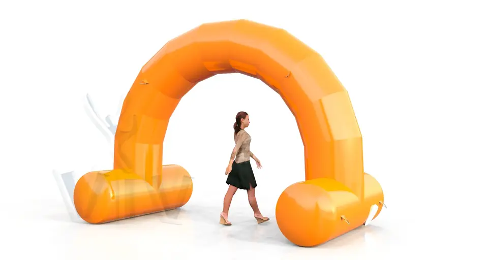 Arch gate self-standing 4 m commercial promotional inflatable gate