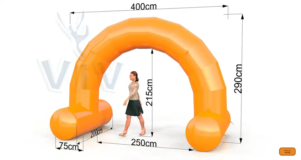 Arch gate self-standing 4 m commercial promotional inflatable gate