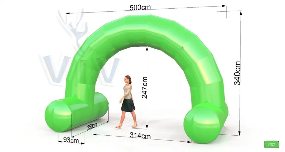 Arch gate self-standing 5 m commercial promotional inflatable gate