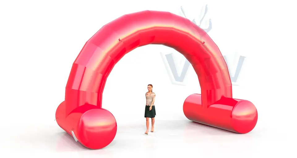 Arch gate self-standing 6 m commercial promotional inflatable gate