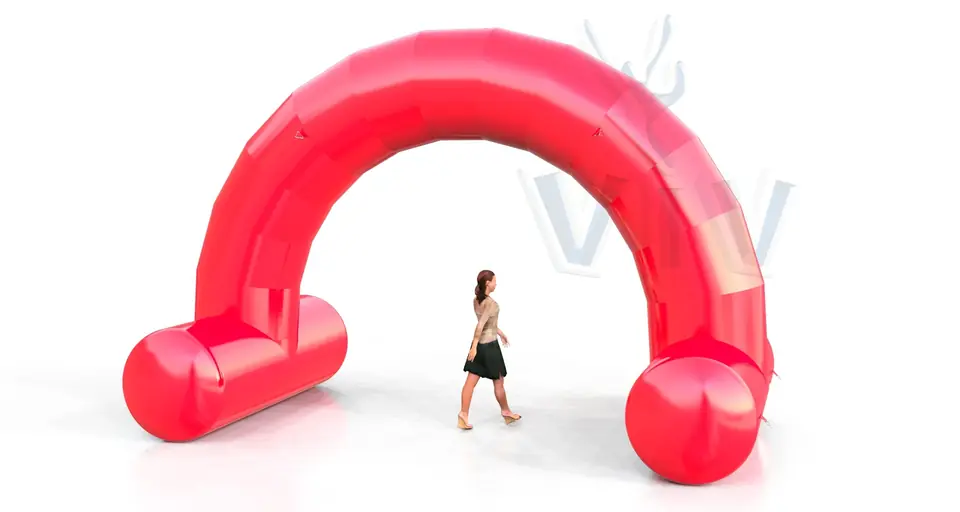 Arch gate self-standing 6 m commercial promotional inflatable gate