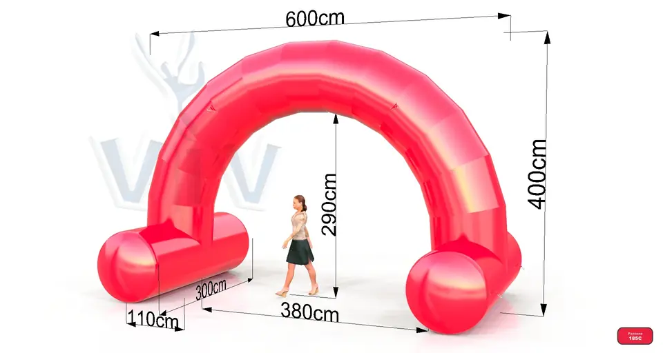 Arch gate self-standing 6 m commercial promotional inflatable gate