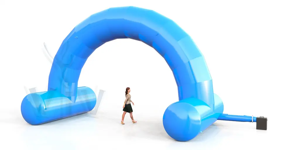 Arch gate self-standing 8 m commercial promotional inflatable gate
