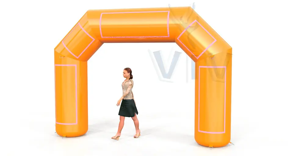 Diagonal gate 4 m commercial promotional inflatable gate