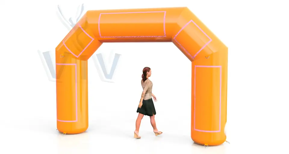 Diagonal gate 4 m commercial promotional inflatable gate