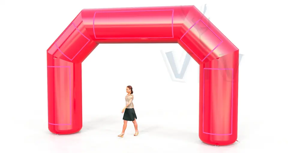 Diagonal gate 6 m commercial promotional inflatable gate