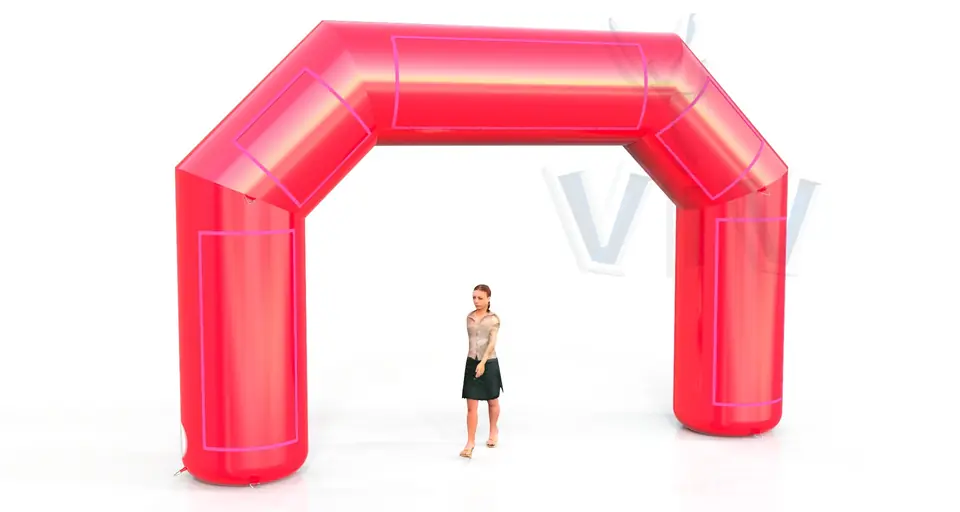 Diagonal gate 6 m commercial promotional inflatable gate