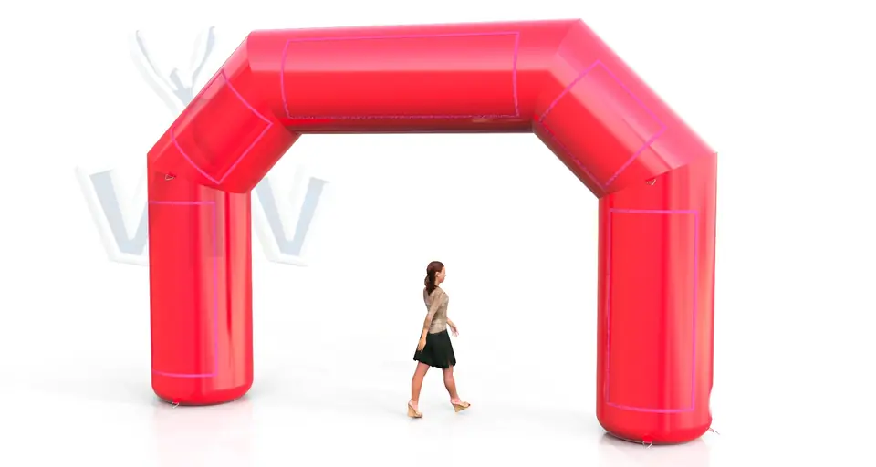 Diagonal gate 6 m commercial promotional inflatable gate