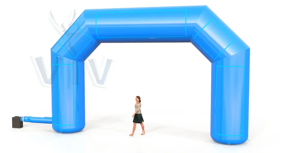 Diagonal gate 8 m commercial promotional inflatable gate
