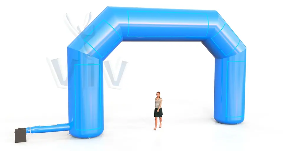 Diagonal gate 8 m commercial promotional inflatable gate