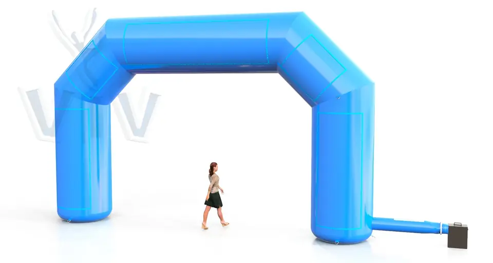 Diagonal gate 8 m commercial promotional inflatable gate