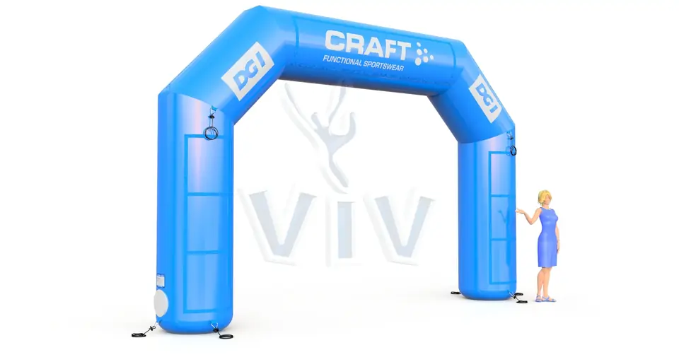 Diagonal Gate Blue commercial promotional inflatable gate