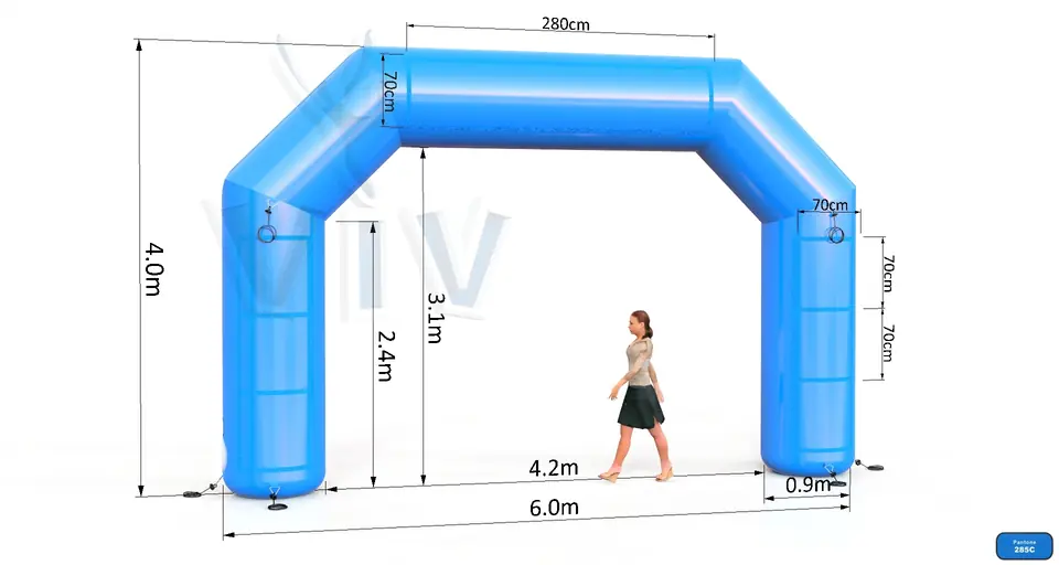 Diagonal Gate Blue commercial promotional inflatable gate