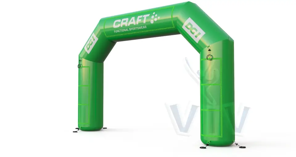 Diagonal Gate Green commercial promotional inflatable gate