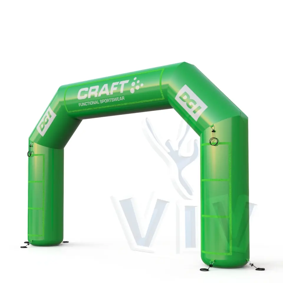 Diagonal Gate Green commercial promotional inflatable gate