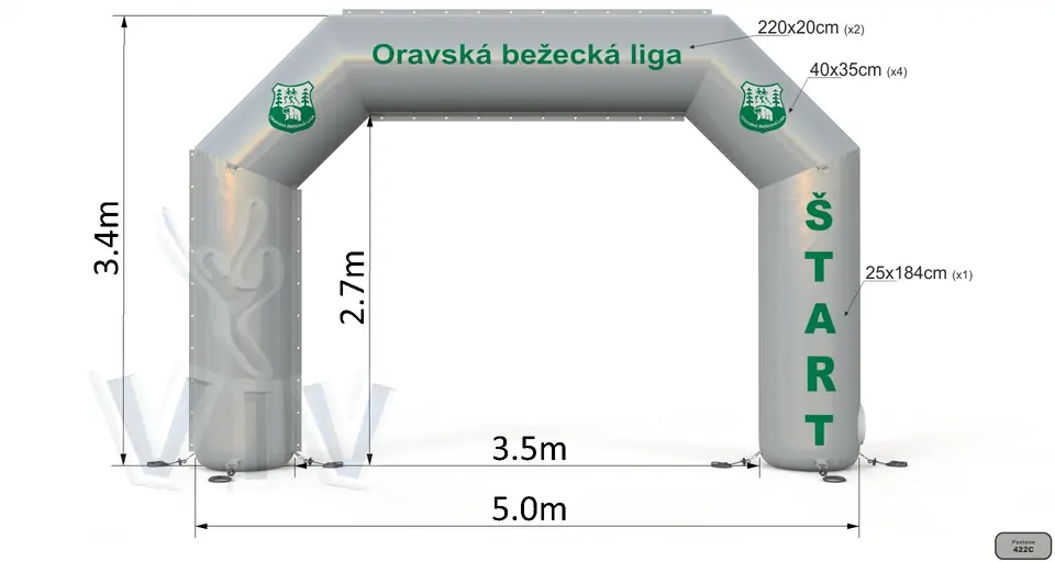 Diagonal Gate Oravska commercial promotional inflatable gate