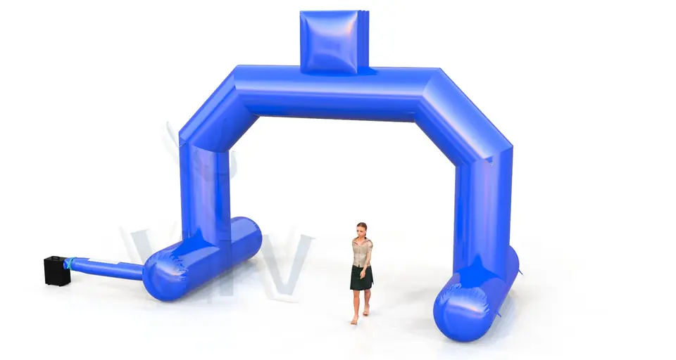 Diagonal gate self-standing commercial promotional inflatable gate