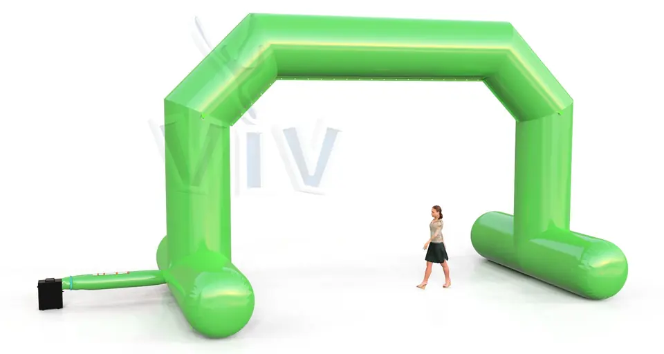 Diagonal gate self standing commercial promotional inflatable gate