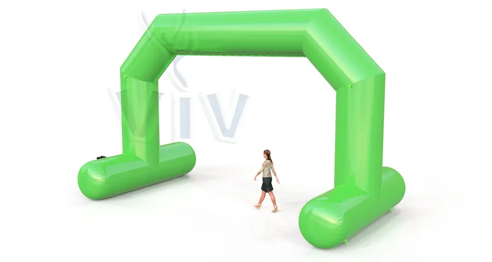 Diagonal gate self standing commercial promotional inflatable gate