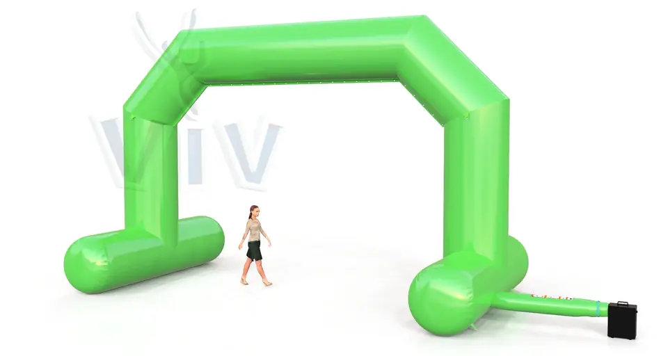 Diagonal gate self standing commercial promotional inflatable gate