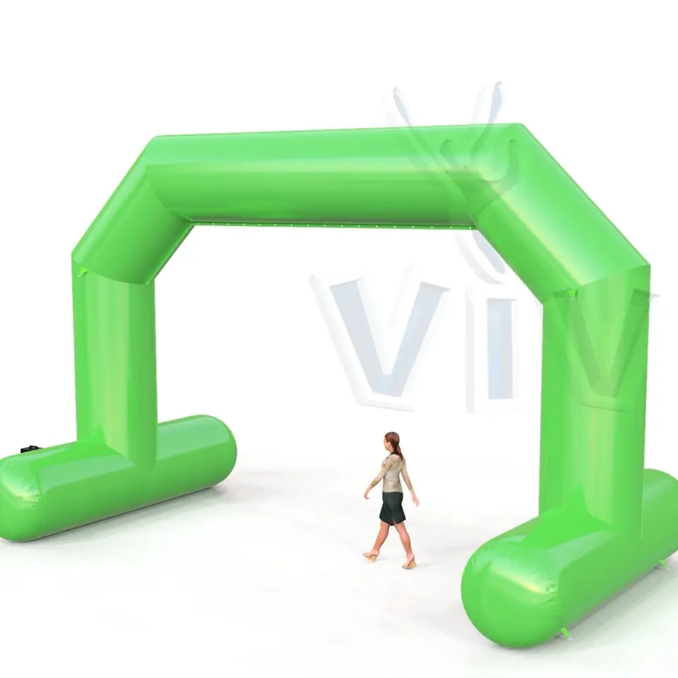 Diagonal gate self standing commercial promotional inflatable gate