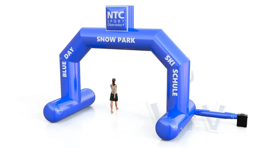 Diagonal gate self-standing NTC commercial promotional inflatable gate