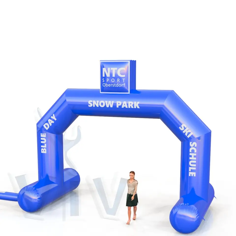 Diagonal gate self-standing NTC commercial promotional inflatable gate
