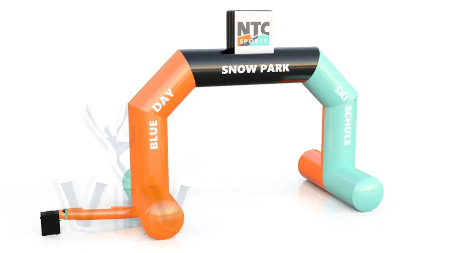 Diagonal gate self-standing NTC commercial promotional inflatable gate