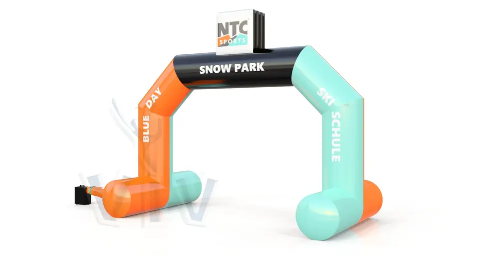 Diagonal gate self-standing NTC commercial promotional inflatable gate