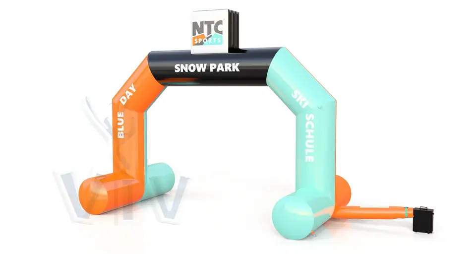 Diagonal gate self-standing NTC commercial promotional inflatable gate