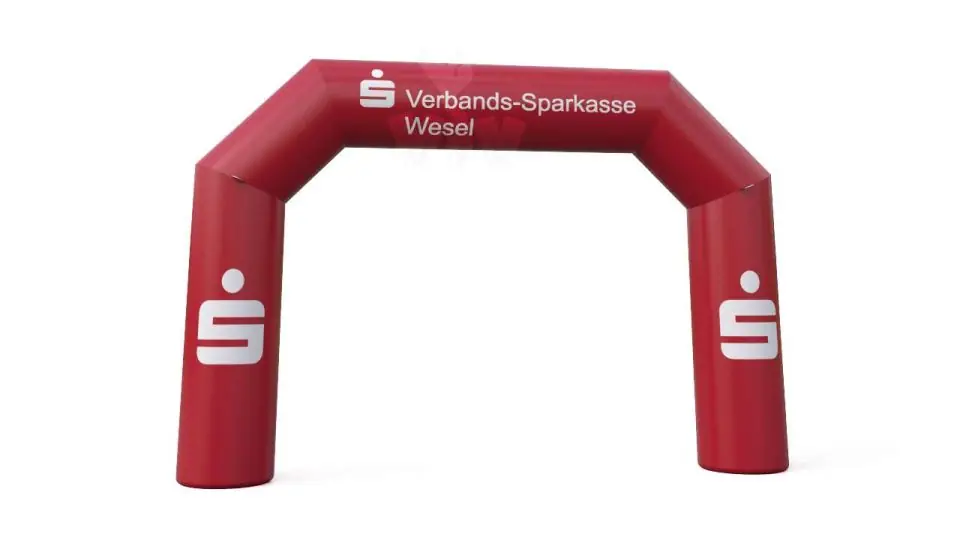 Diagonal gate "Sparkasse" - Collection Sparkasse commercial promotional inflatable gate
