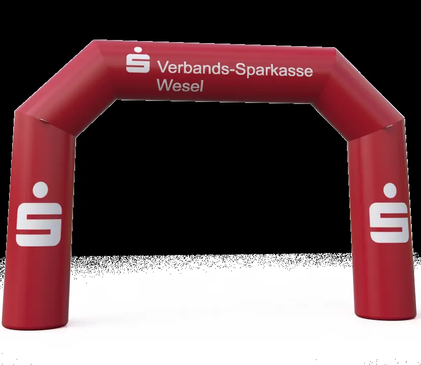 Diagonal gate "Sparkasse" - Collection Sparkasse commercial promotional inflatable gate
