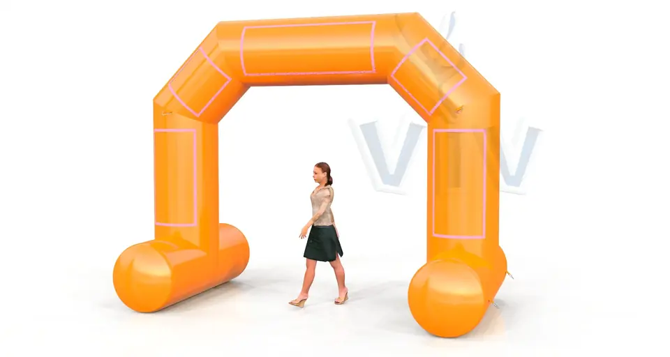 Diagonal self-standing gate 4 m commercial promotional inflatable gate