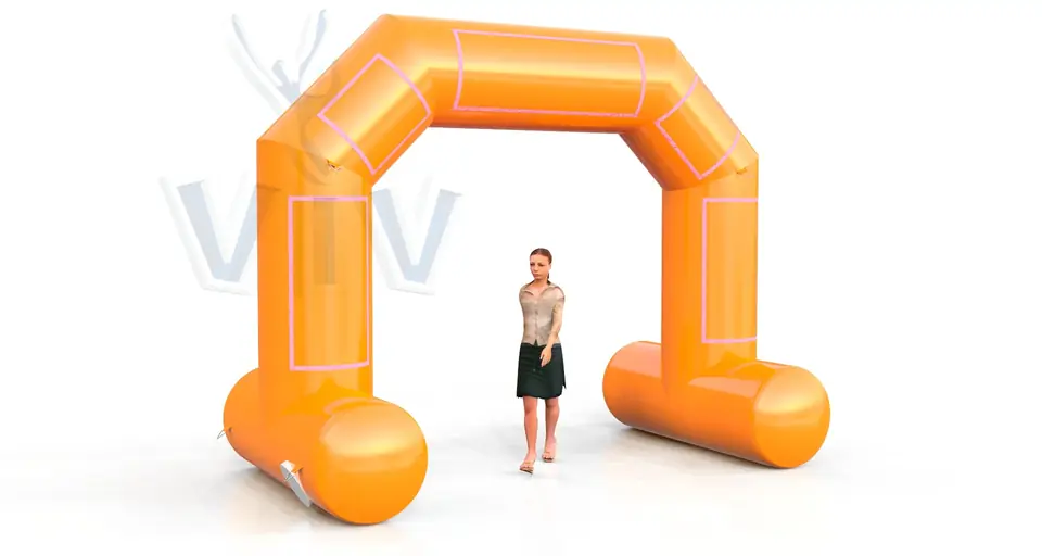 Diagonal self-standing gate 4 m commercial promotional inflatable gate