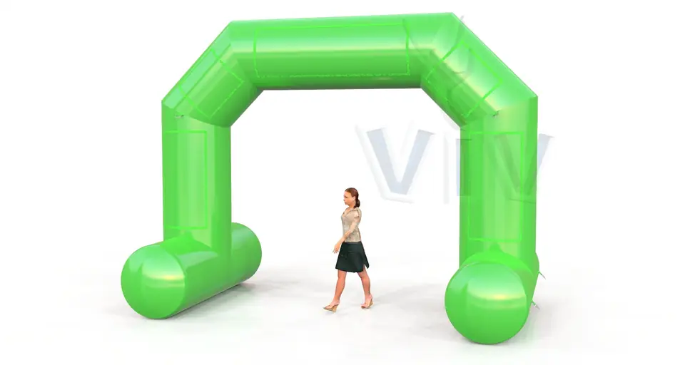 Diagonal self-standing gate 5 m commercial promotional inflatable gate