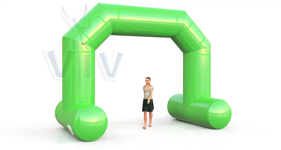 Diagonal self-standing gate 5 m commercial promotional inflatable gate