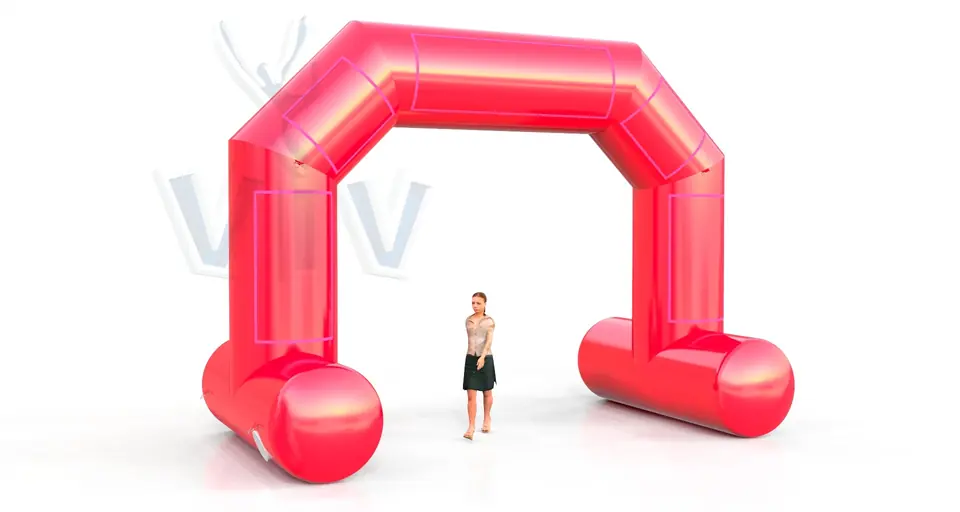 Diagonal self-standing gate 6 m commercial promotional inflatable gate