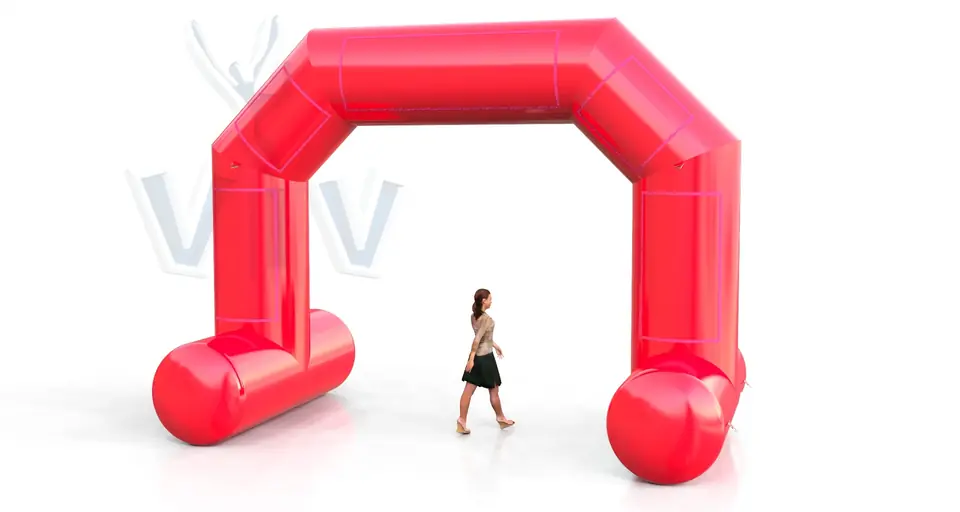 Diagonal self-standing gate 6 m commercial promotional inflatable gate