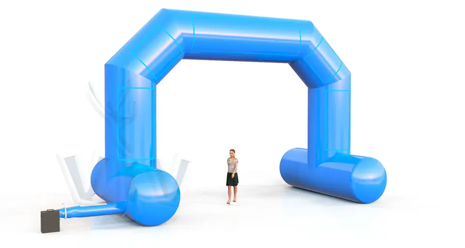 Diagonal self-standing gate 8 m commercial promotional inflatable gate