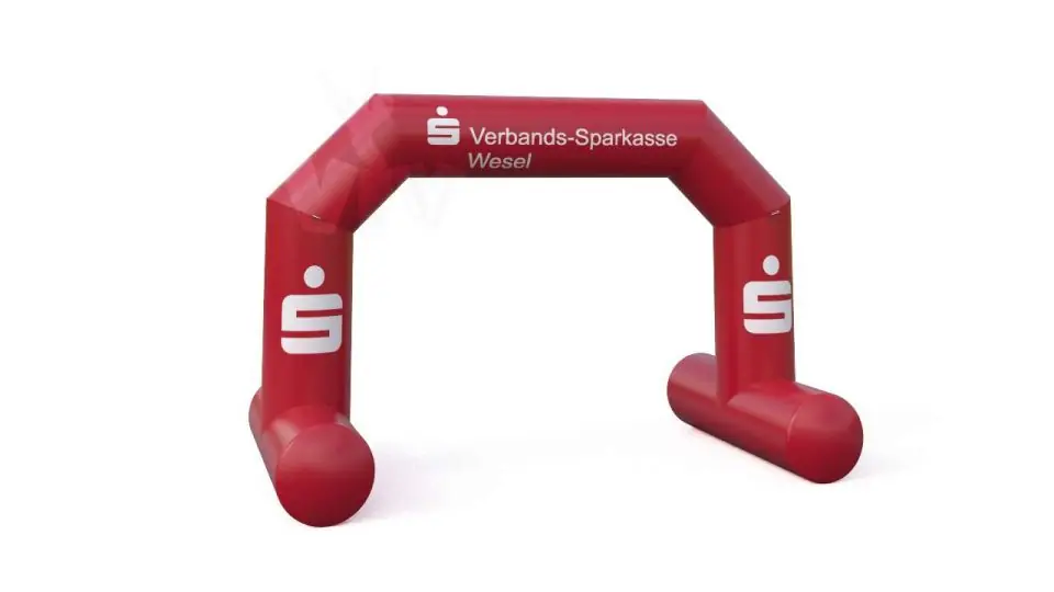 Diagonal self-standing gate "Sparkasse" - Collection Sparkasse commercial promotional inflatable gate