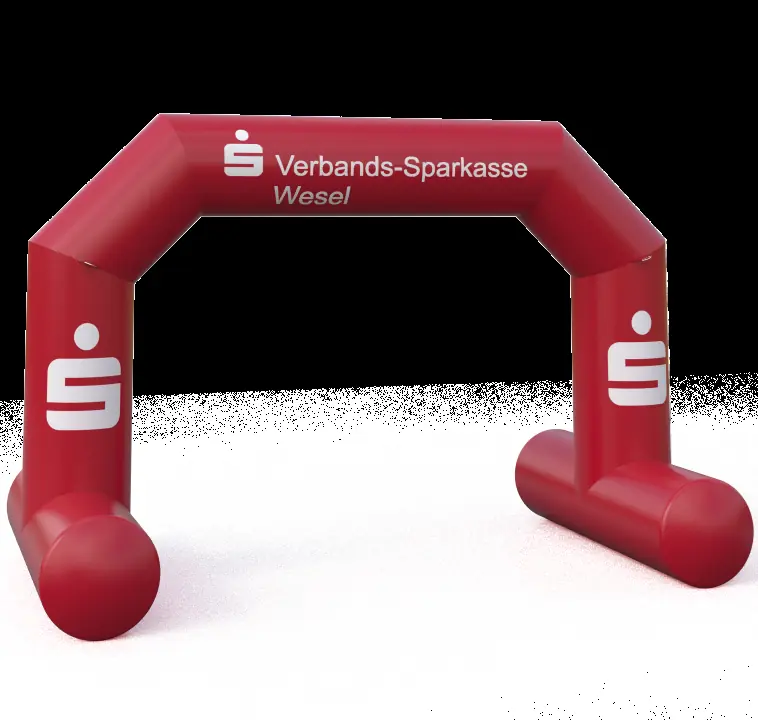 Diagonal self-standing gate "Sparkasse" - Collection Sparkasse commercial promotional inflatable gate