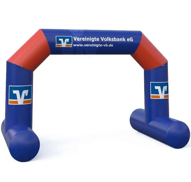 Diagonal self-standing gate "Volksbank" - Collection Volksbank commercial promotional inflatable gate