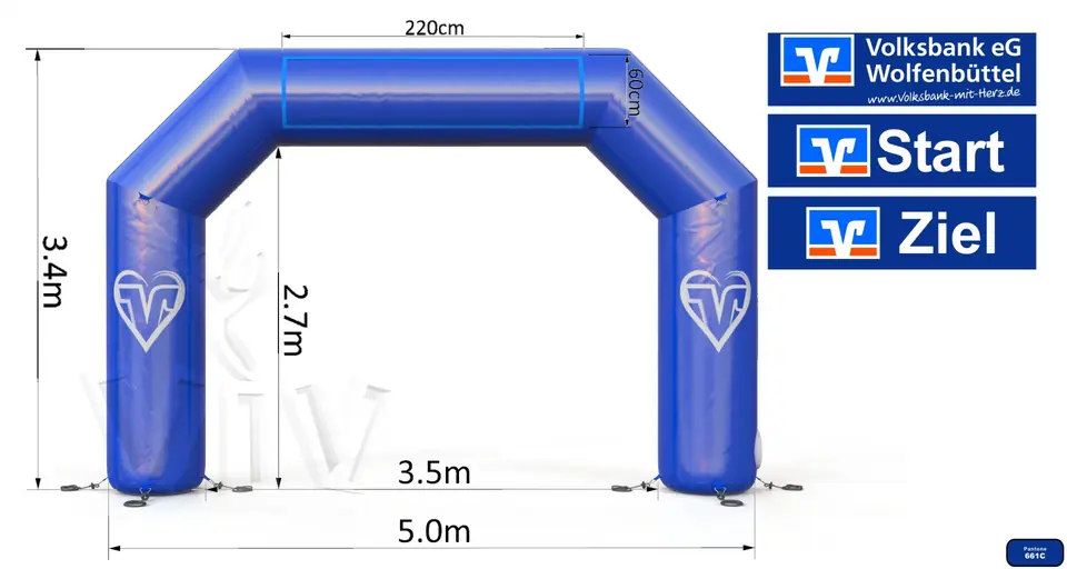 Gate Volksbank commercial promotional inflatable gate