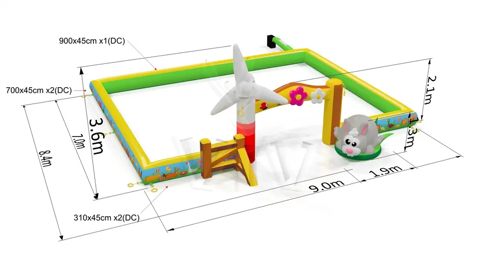 Inflatable barrier livestock commercial promotional inflatable gate